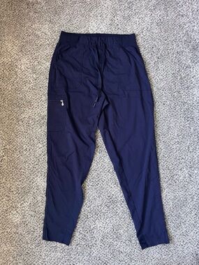 Adar Movement Jogger Scrub Pant Women L Navy Drawstring Pockets Style # P9500